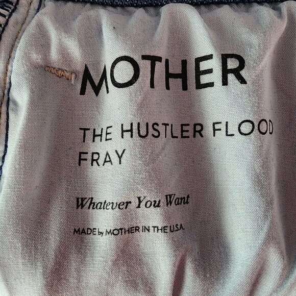 Mother Womens 24 Jeans The Hustler Flood Fray High Rise Flare Ankle Raw Hem - Picture 6 of 11